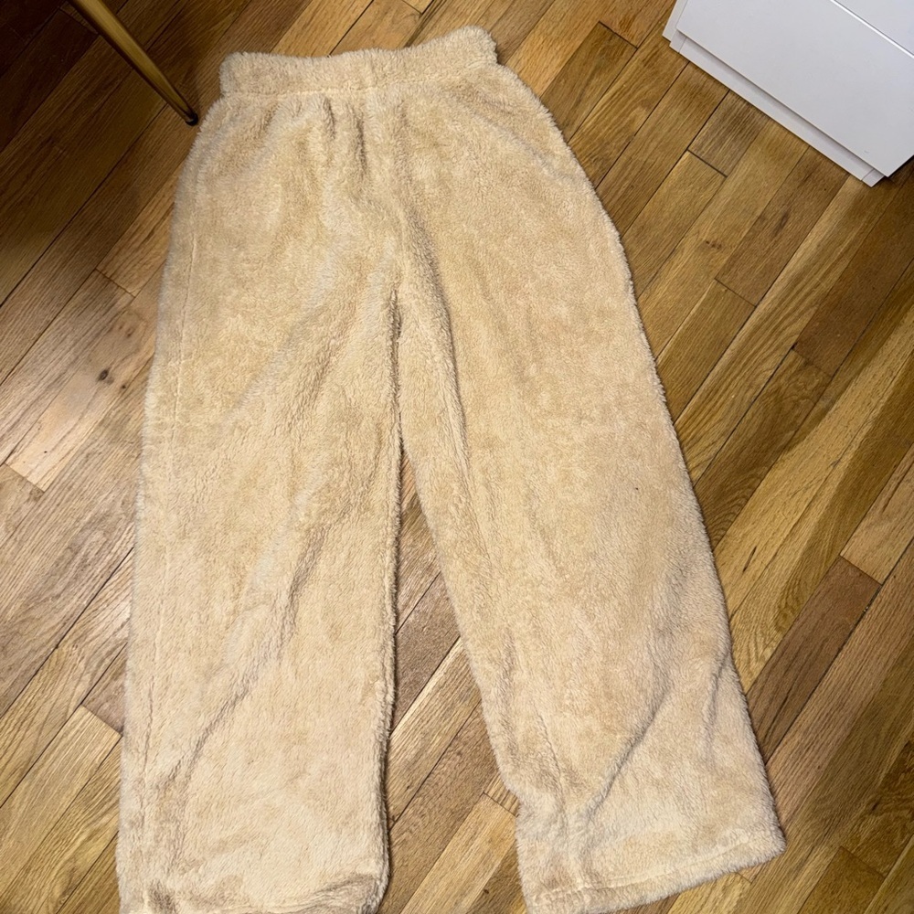 Cozy Tan Fleece Pants